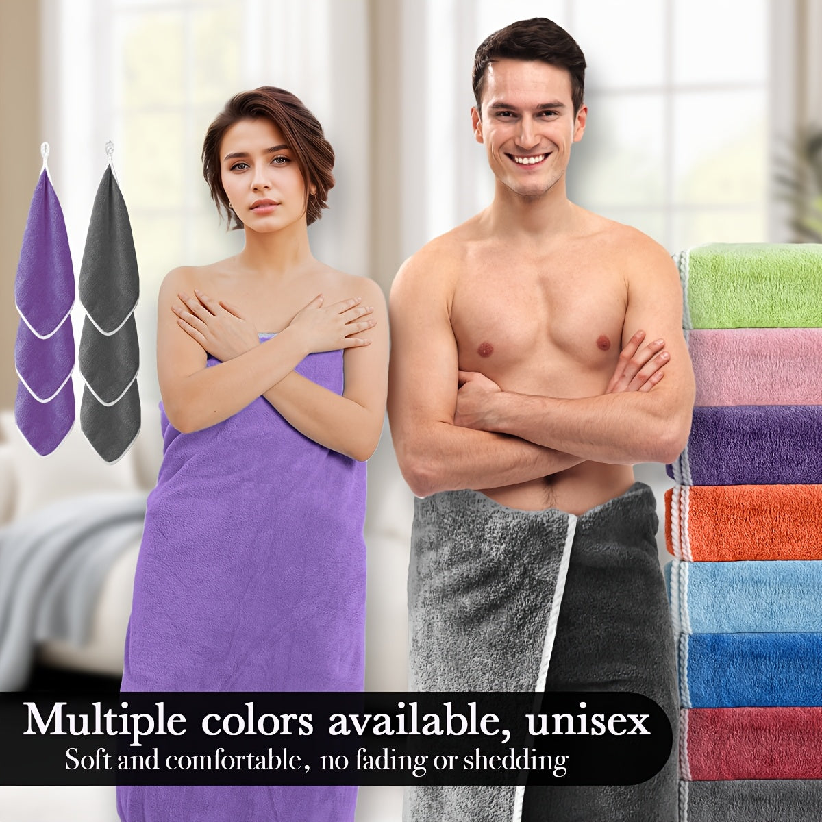 8pcs Bath Towel Set Extra Large Bath Towel Face Towel Hand Towel Hair Drying Turban Super Soft High Absorbent