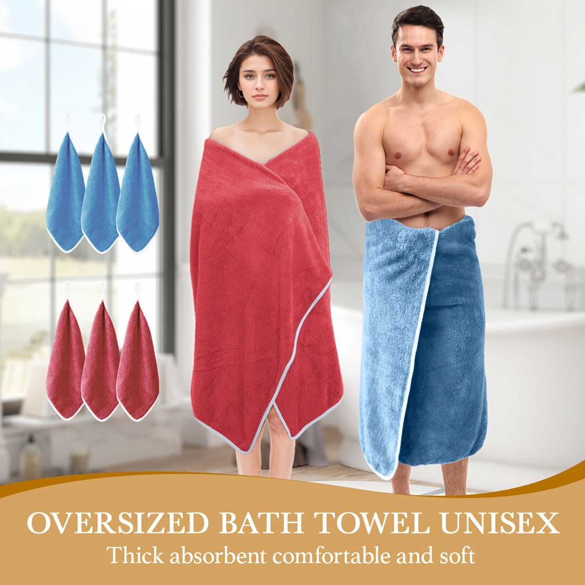 8pcs Bath Towel Set Extra Large Bath Towel Face Towel Hand Towel Hair Drying Turban Super Soft High Absorbent