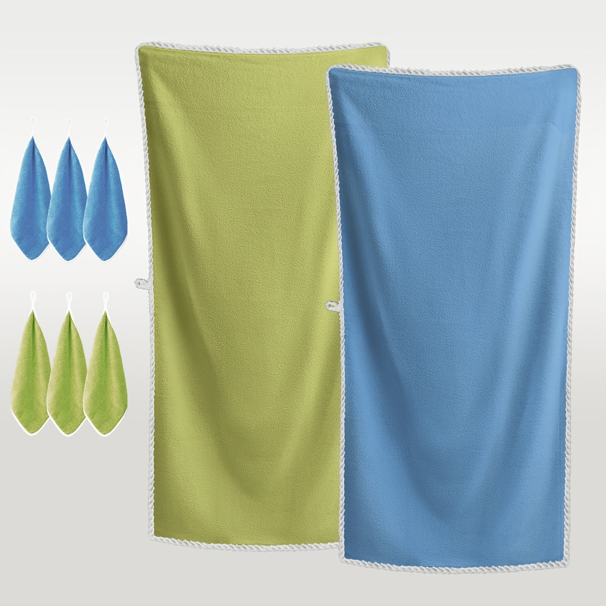 8pcs Bath Towel Set Extra Large Bath Towel Face Towel Hand Towel Hair Drying Turban Super Soft High Absorbent