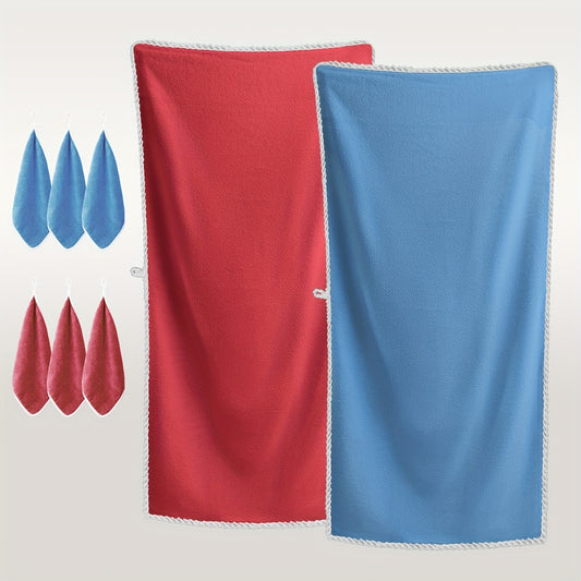 8pcs Bath Towel Set Extra Large Bath Towel Face Towel Hand Towel Hair Drying Turban Super Soft High Absorbent